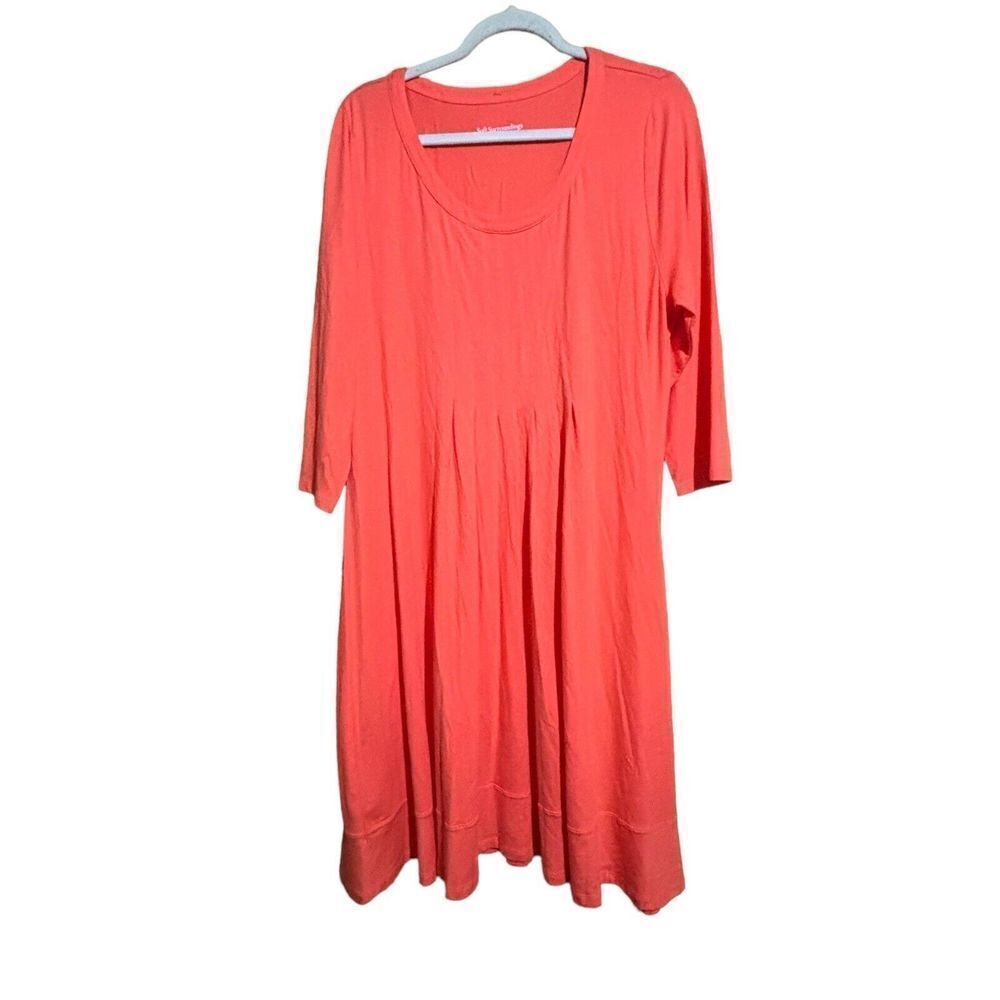 Soft Surroundings Dress Extra Large XL Orange Flowy Stretch Sundress Ladies - Picture 1 of 8